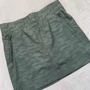 Orvis Skort Women Small Olive Green Athletic Camo Activewear Golf Camping Tennis